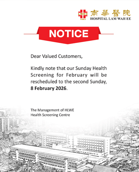Health Screening Centre services are now available EVERY 3rd SUNDAY of the month